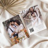 Foto Achtergrond voor Vellum QR Code Wedding Kaart