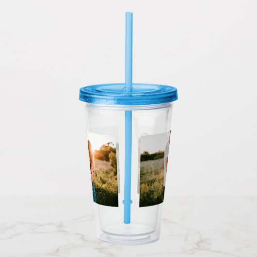 Foto Acryl Tumbler met stro Acryl Drinkbeker (Rechts)