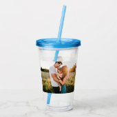 Foto Acryl Tumbler met stro Acryl Drinkbeker (Achterkant)