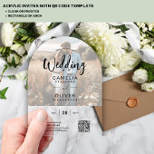 FOTO ACRYLIC TROUW QR CODE RSVP OVERLAY ACRYL UITNODIGINGEN
