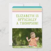 Foto adoptiepartij - Moderne multikleurenstrips Kaart (Voorkant)