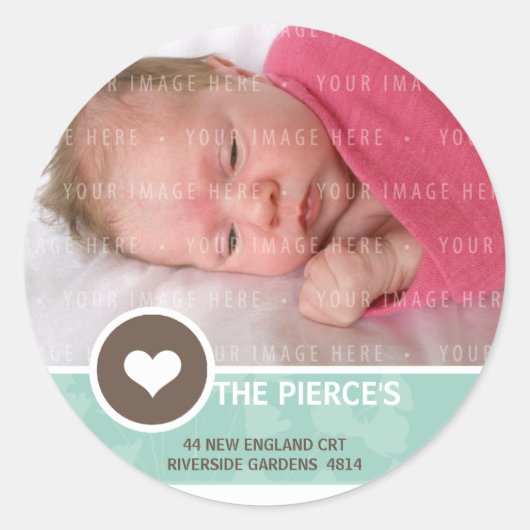 FOTO ADRES AFDICHTINGEN :: hartvlek 5 Ronde Sticker (Voorkant)