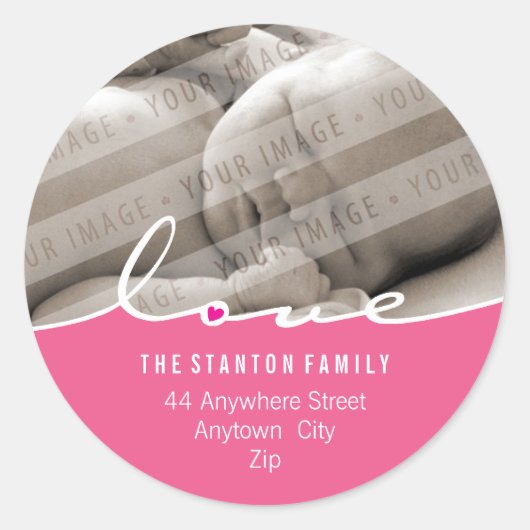 FOTO ADRES STICKER :: love divide 1 (Voorkant)