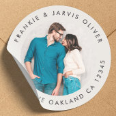Foto Adres Sticker | Ronde Envelope Seal Label