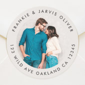 Foto Adres Sticker | Ronde Envelope Sluiting Label