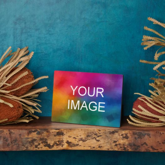 Foto Afbeelding Afbeelding Logo Sjabloon Horizonta Fotoplaat (Zijkant)