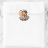 Foto Afbeelding Elegant Goud Modern OPSLAAN DE DAT Ronde Sticker (Tas)