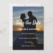 Foto Afbeelding Happy Na Elegant Wedding Save The Date (Voorkant)