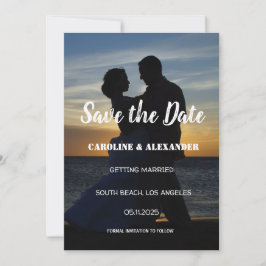 Foto Afbeelding Happy Na Elegant Wedding Save The Date