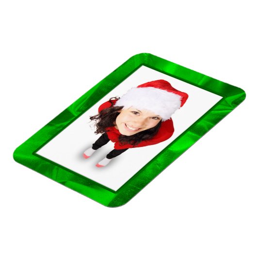 Foto afbeelding Lijst Green Metallic Crumpled Fabr Magneet (Linkerzijde)