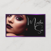 Foto Afbeelding Sjabloon Influencer Model Donker P Visitekaartje (Voorkant)