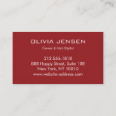 Foto Afbeelding Sjabloon Luxe Golden Beauty Salon Visitekaartje (Achterkant)