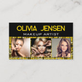 Foto Afbeelding Sjabloon Luxe Roos Gouden Glitter  Visitekaartje (Voorkant)