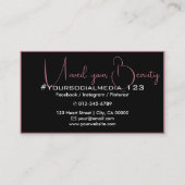 Foto Afbeelding Sjabloon Zwart Plum Thin Border Li Visitekaartje (Achterkant)