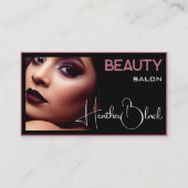 Foto Afbeelding Sjabloon Zwart Plum Thin Border Li Visitekaartje (Voorkant)