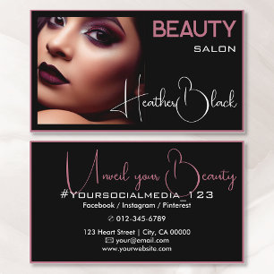 Foto Afbeelding Sjabloon Zwart Plum Thin Border Li Visitekaartje