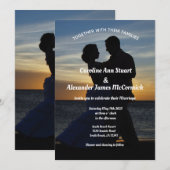 Foto Afbeelding Summer Ocean Elegant Chic Weddensc Kaart (Voorkant / Achterkant)