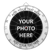 Foto & Afbeelding Uploaden en Tekst Toevoegen – Aa Dartbord (Voorkant)