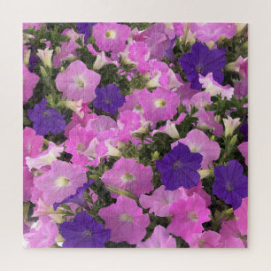 Foto Afbeelding van Morning Glory Pink & Purple Fl Legpuzzel