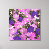 Foto afbeelding van Morning Glory Roze & Paarse Bl Canvas Afdruk (Voorkant)