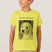 Foto Afbeeldingen en tekst Kinder geel toevoegen T-shirt (Voorkant)