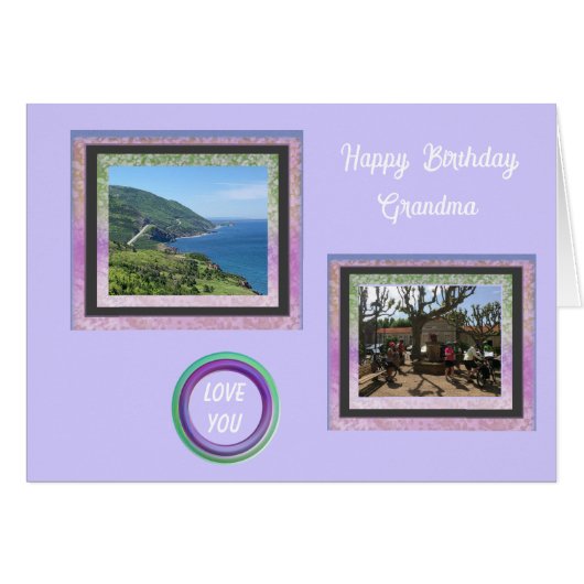 Foto Afbeeldingen voor Grandma Birthday Kaart (Voorkant Horizontaal)