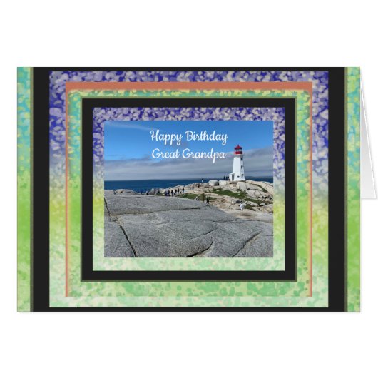 Foto Afbeeldingen voor Great Grandpa Birthday Kaar (Voorkant Horizontaal)
