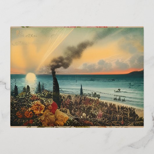 Foto afdrukken folie uitnodiging briefkaart (Voorkant)