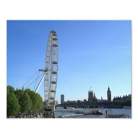 Foto afdrukken met London Eye Ferris Wheel (Voorkant)