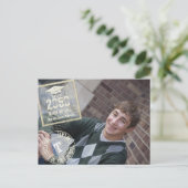 Foto Afgestudeerd Moderne Elegante Minimalistische Briefkaart (Staand voorkant)