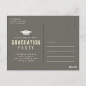 Foto Afgestudeerd Moderne Elegante Minimalistische Briefkaart (Achterkant)