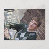 Foto Afgestudeerd Moderne Elegante Minimalistische Briefkaart (Voorkant)