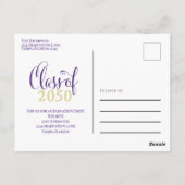 Foto Afgestudeerde Modern Eenvoudig Minimalistisch Briefkaart (Achterkant)