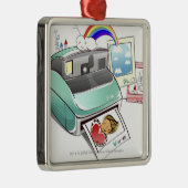 Foto afkomstig uit een camera metalen ornament (Rechts)