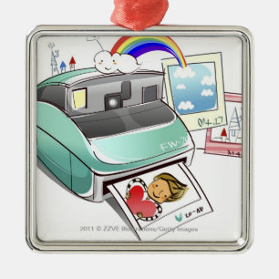 Foto afkomstig uit een camera metalen ornament