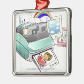 Foto afkomstig uit een camera metalen ornament (Links)