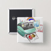 Foto afkomstig uit een camera vierkante button 5,1 cm (Voorkant /achterkant)