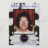 Foto Afrikaanse madeliefjes achtergrond begrafenis Programmakaart (Voorkant)