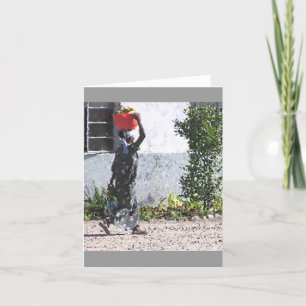 FOTO AFRIKAANSE VROUW, KRACHT, MOOI OM TE ZIEN KAART