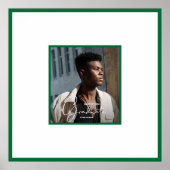 Foto Afstudeer Autogram Groene Rand Poster (Voorkant)