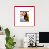 Foto Afstudeer Autogram Rode Rand Poster (Thuiskantoor)