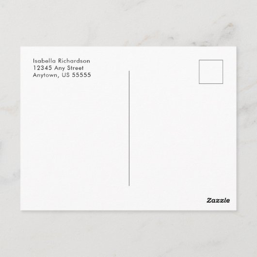 Foto Afstudeer Bedankt | Rustiek Hout Briefkaart (Achterkant)