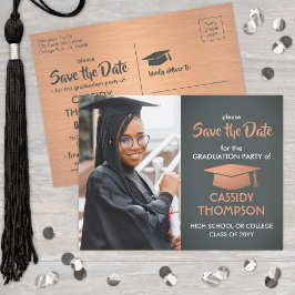 Foto Afstudeer Gray & Neperskoper Save the Date Briefkaart