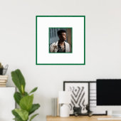 Foto Afstudeer Handtekening Groene Rand Poster (Thuiskantoor)