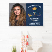 Foto afstudeeraankondiging Blauw Spandoek (Insitu)
