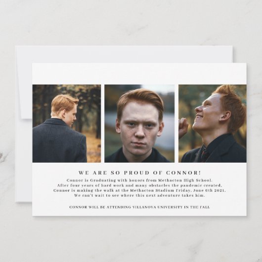 Foto Afstudeeraankondiging Het beste komt nog Aankondiging (Achterkant)