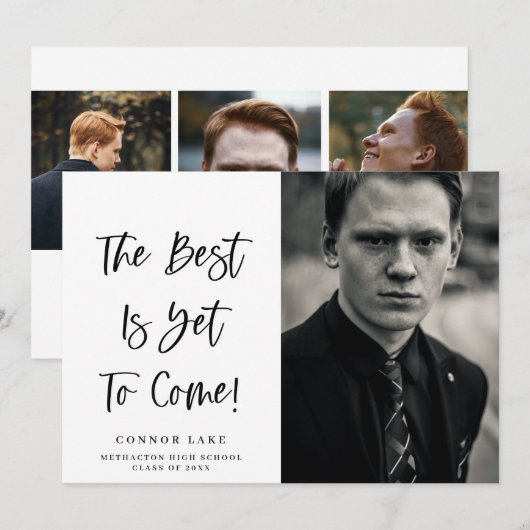 Foto Afstudeeraankondiging Het beste komt nog Aankondiging (Voorkant / Achterkant)