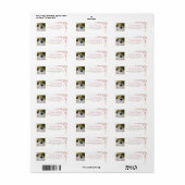 Foto afstudeeradreslabels bloem etiket (Full Sheet)