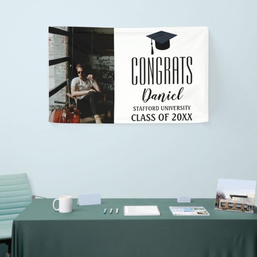 Foto Afstudeercongratulaties Aangepaste Naam Spandoek (Beurs)