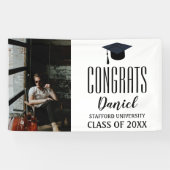 Foto Afstudeercongratulaties Aangepaste Naam Spandoek (Horizontaal)